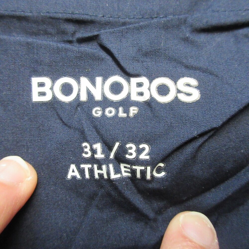 Bonobos Golf Pants Men 31x32 Blue Straight Flat Front Performance Stretch 378 - Picture 3 of 12